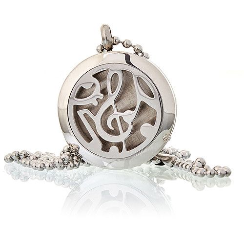 Aromaterapi Smykker Halskæde – Music Notes 25mm - Billede 2