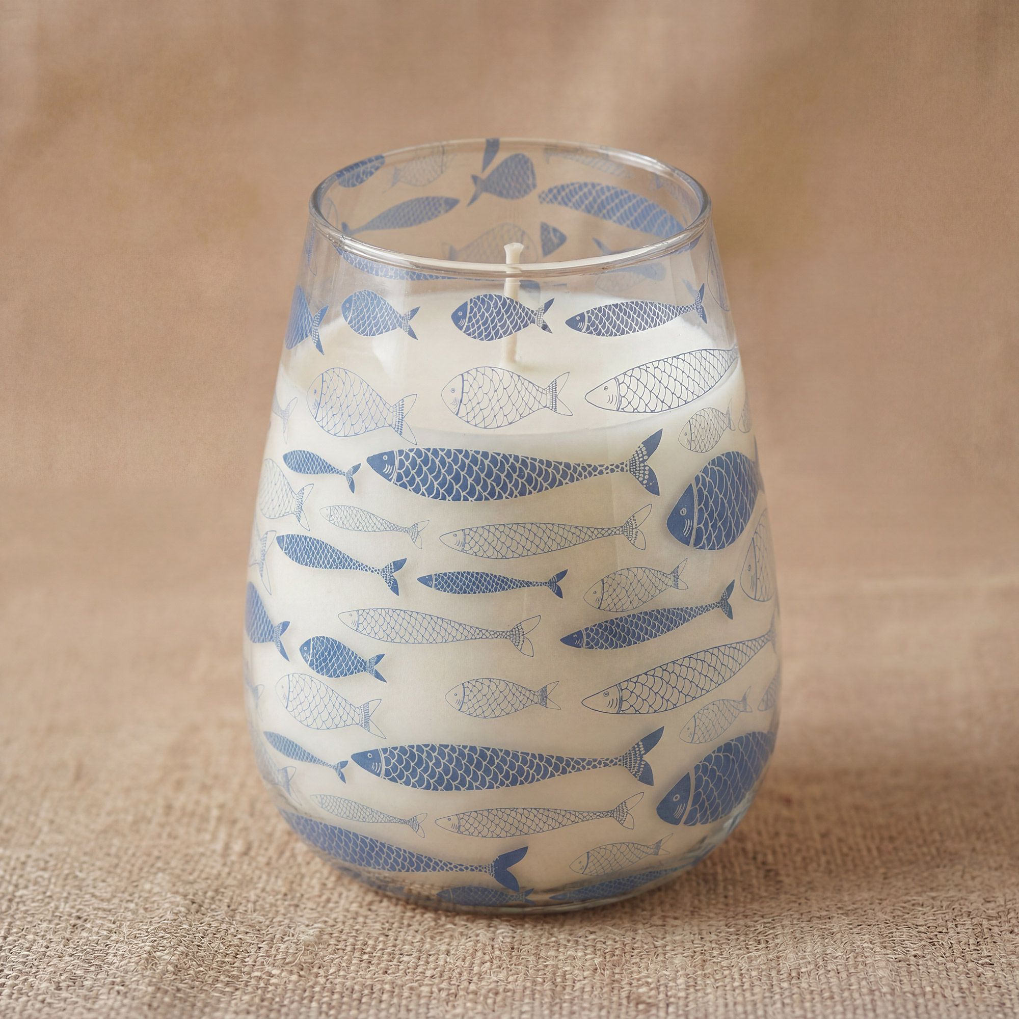 Høje Glasburk-Stearinlys – Seabreeze - Billede 4
