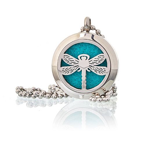 Aromaterapi Smykker Halskæde – Dragonfly 25mm