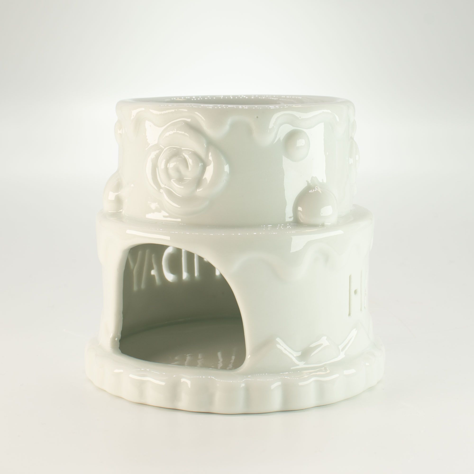 Ceramic Cake Oliebrænder – Happy Birthday – White - Billede 3