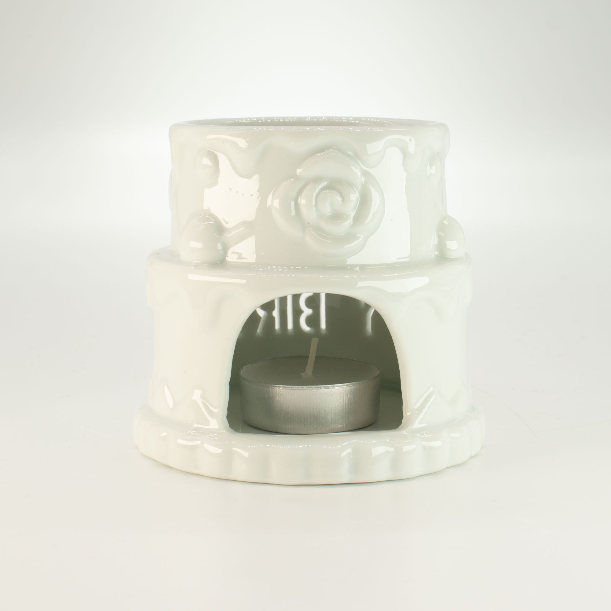Ceramic Cake Oliebrænder – Happy Birthday – White - Billede 4