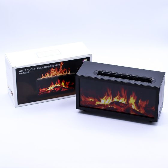 Flame Effect Aromadiffuser Med Birdsound – Black Usb – Farveskift - Billede 9