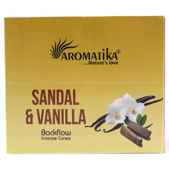 Masala Backflow Røgelse Pakke Med 10 – Sandalwood & Vanilla - Billede 3