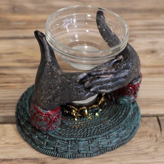 Antique Buddha – Offering Hands Oliebrænder - Billede 3