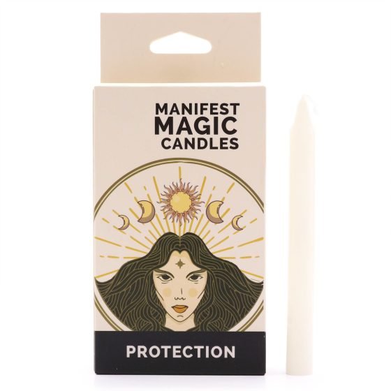Manifest Magic Stearinlys (Pakke Med 12) – Ivory – Protection - Billede 1
