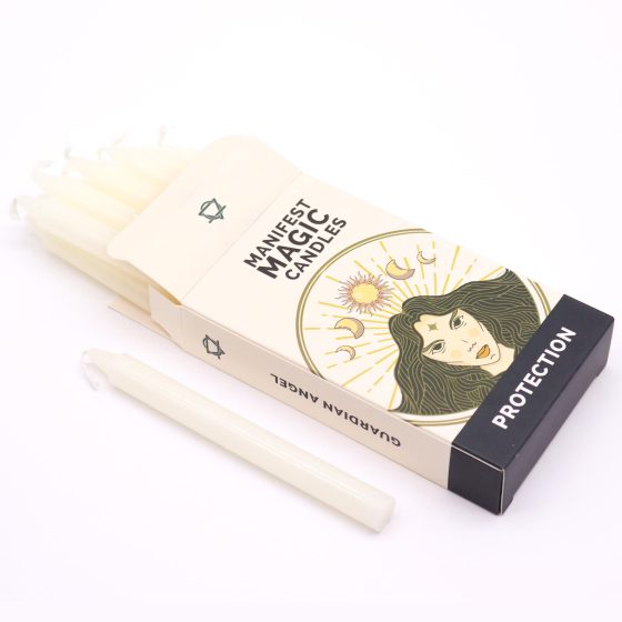 Manifest Magic Stearinlys (Pakke Med 12) – Ivory – Protection - Billede 2