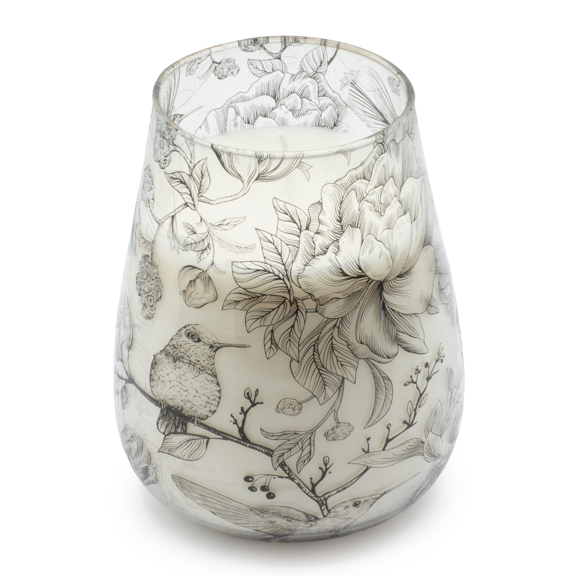 Høje Glasburk-Stearinlys – Drawn By Flame - Billede 1