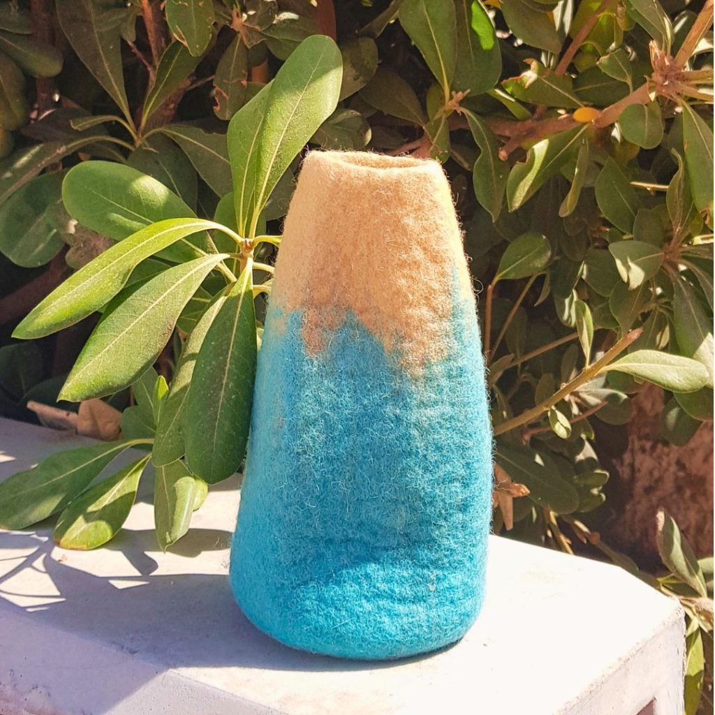 Felt Flower Vases – Sæt Med 3 Assorted Designs