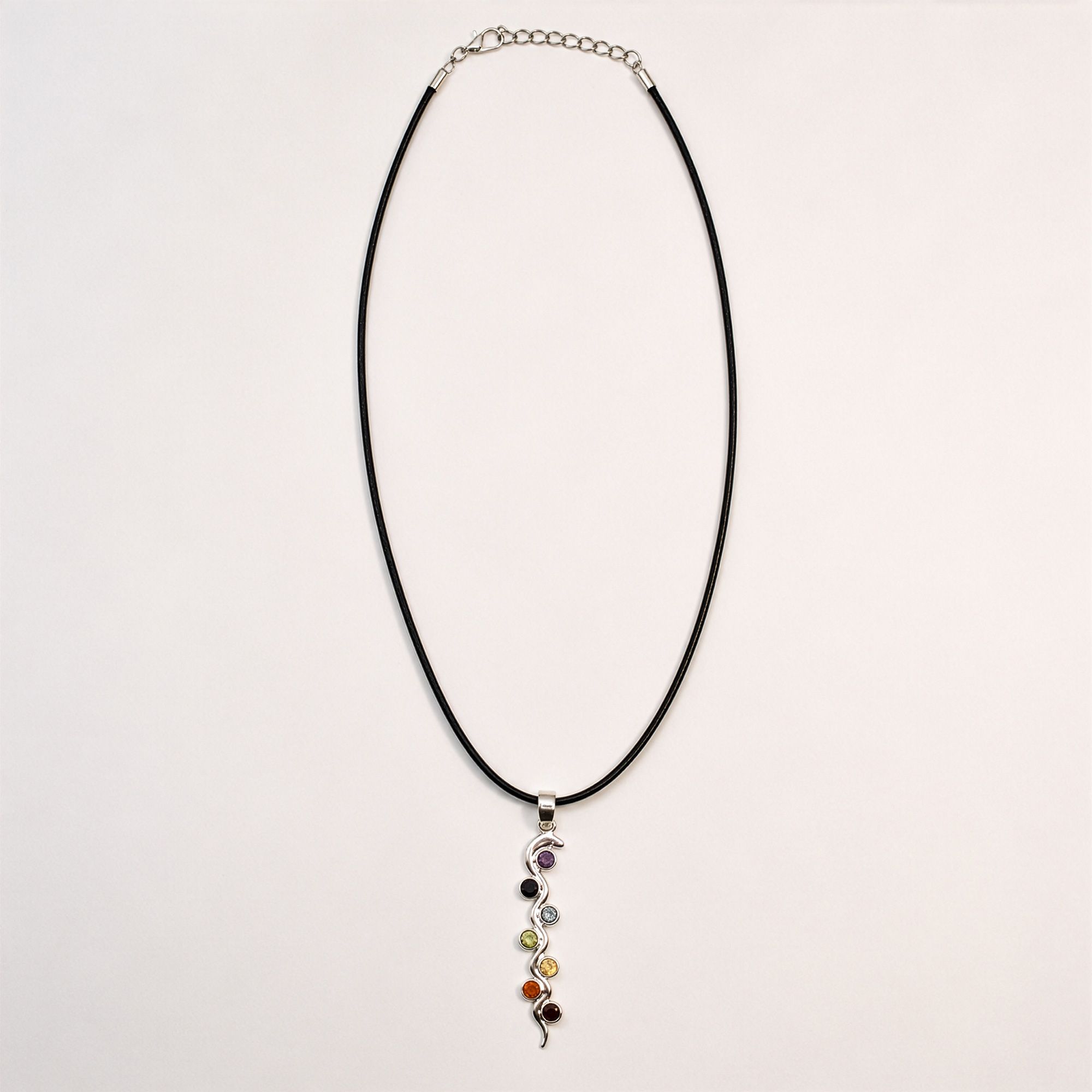 Indisk Andagtsvedhæng – Sølvbelagt (45Cm Snor) – Snake Chakra - Billede 2