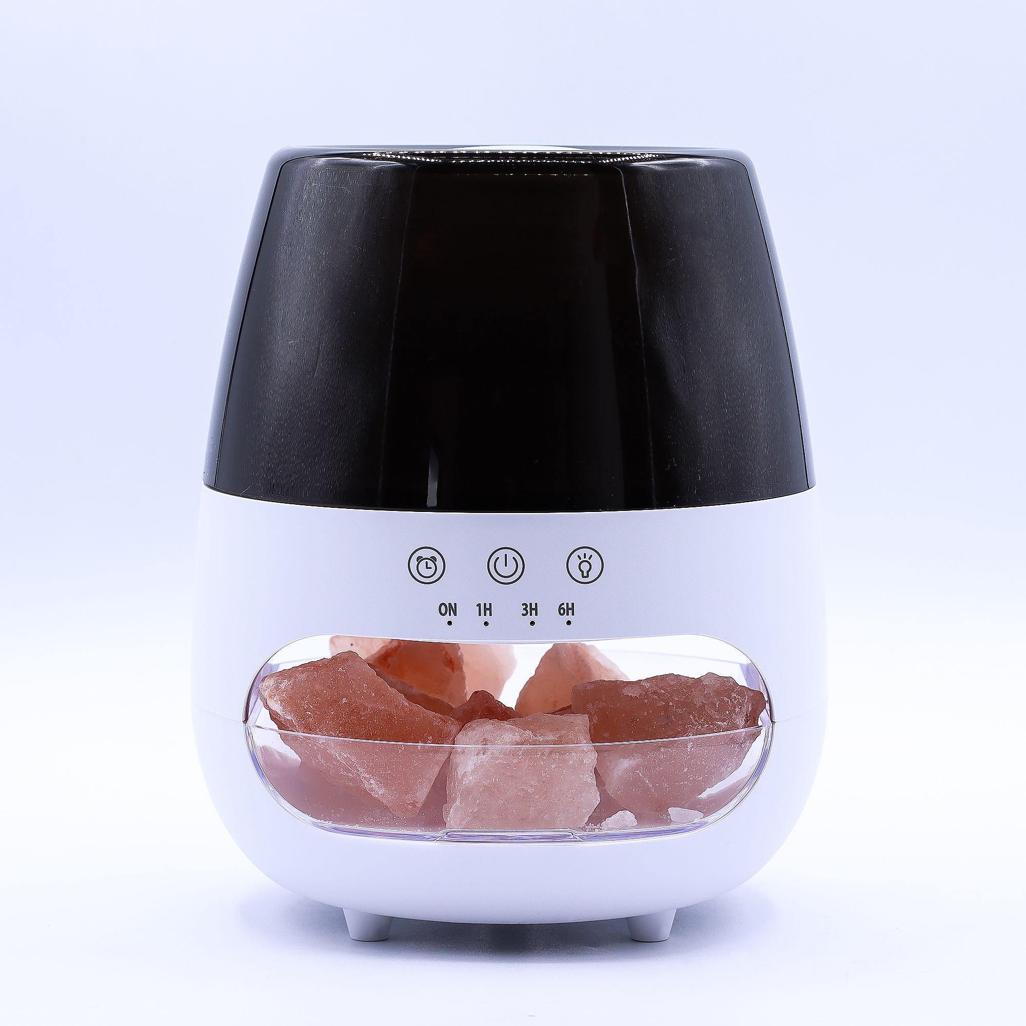 Salt Stone Flame Effect Aromadiffuser – White Usb – Farveskift Og Timer - Billede 5