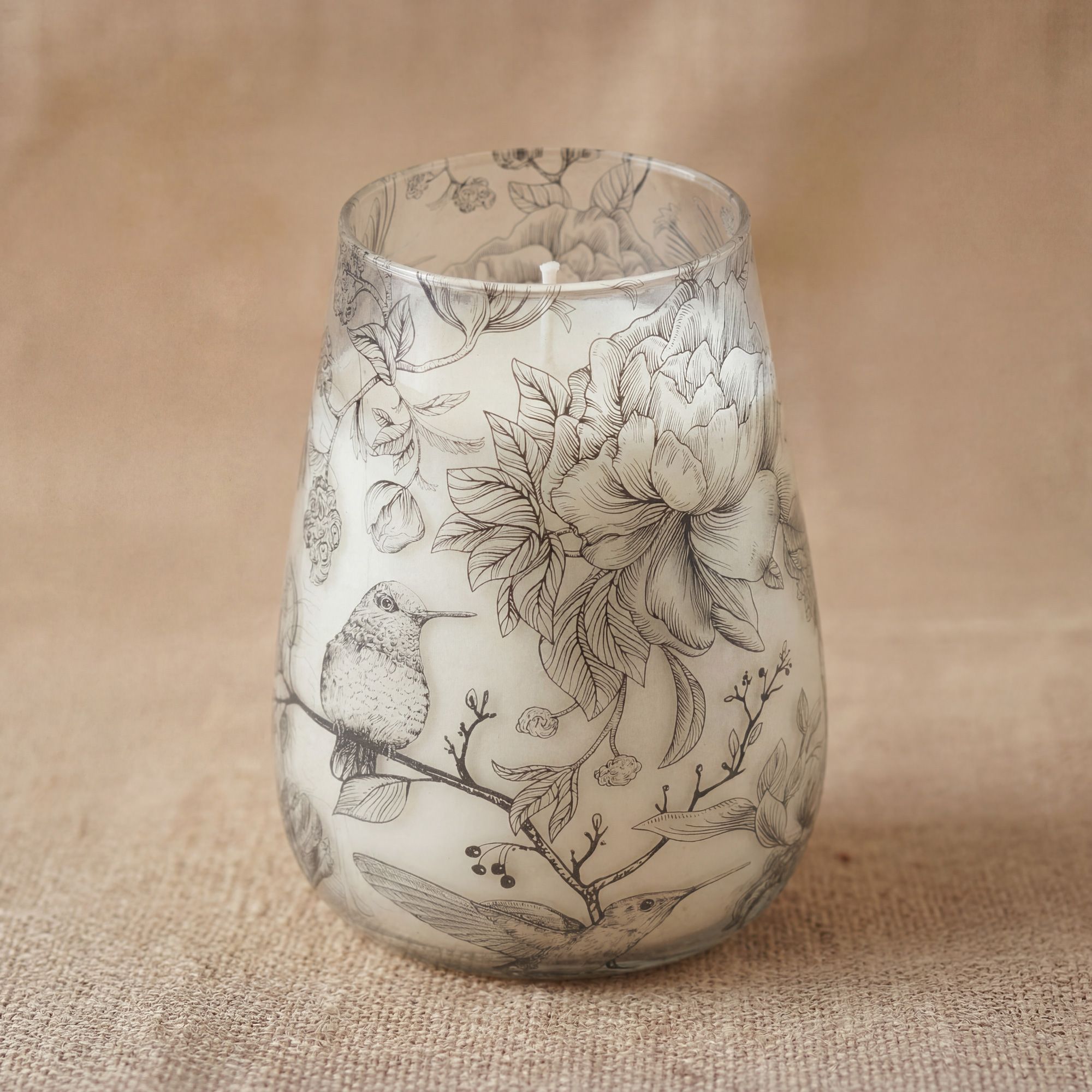 Høje Glasburk-Stearinlys – Drawn By Flame - Billede 3