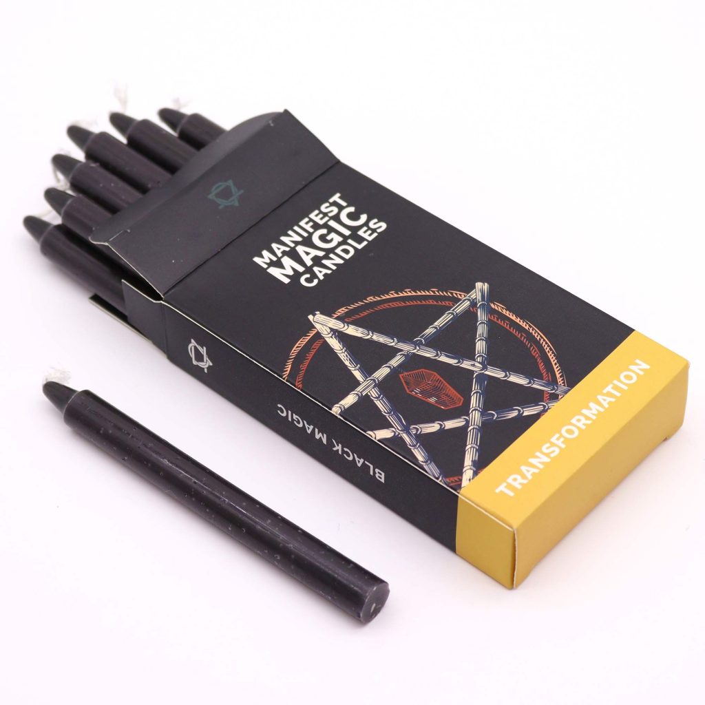Manifest Magic Stearinlys (Pakke Med 12) – Black – Transformation