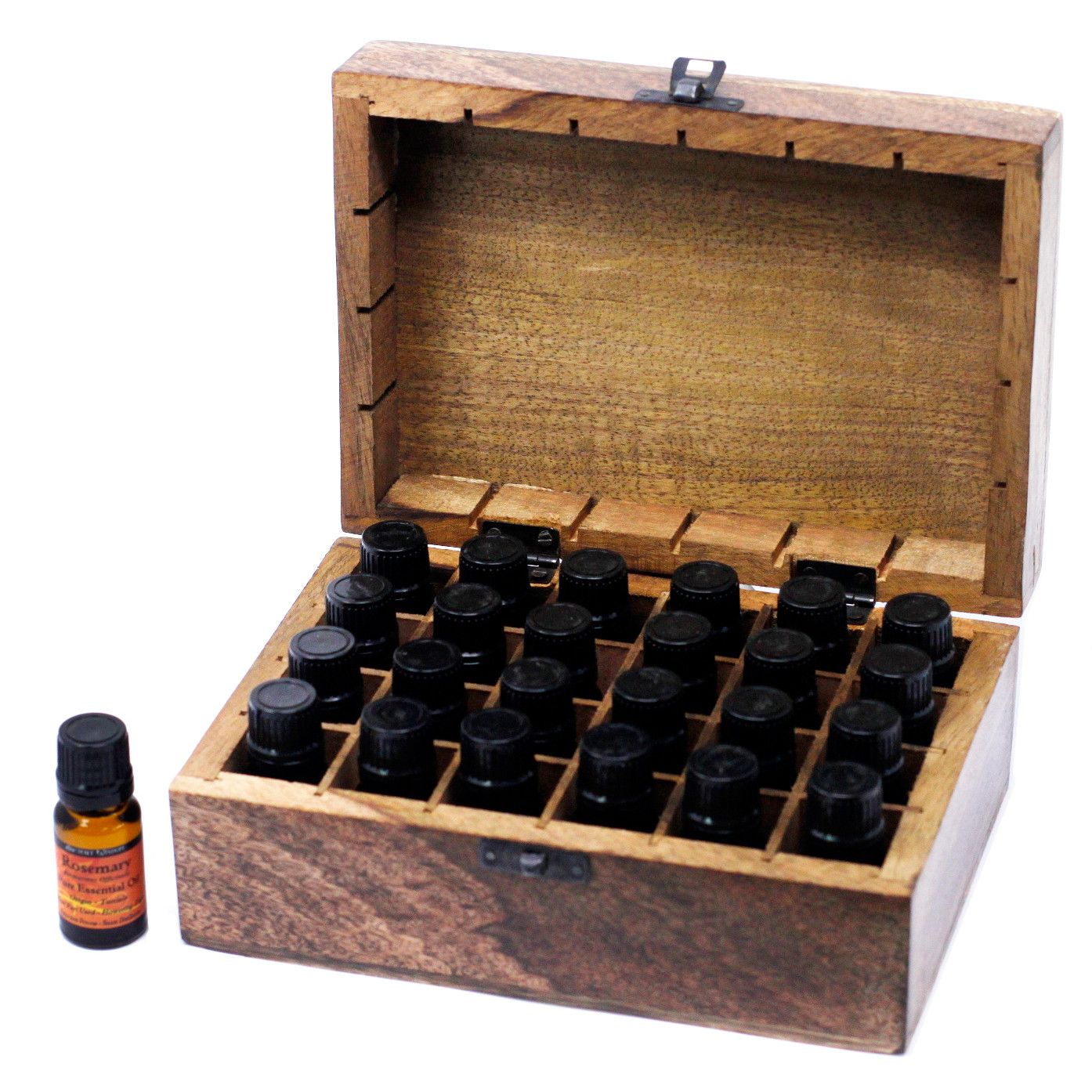 Aromaterapi Floral Carved Box (Holds 24 Bottles) - Billede 4