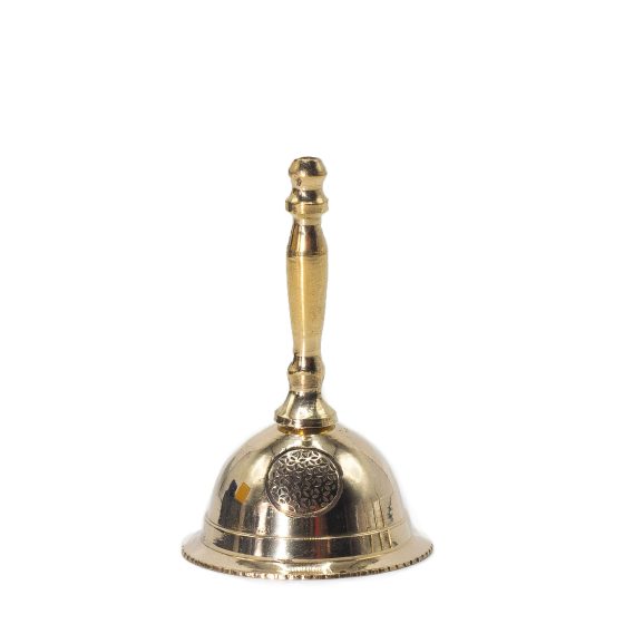 Lille Altar Brass Bell – Flower of Life - Billede 1