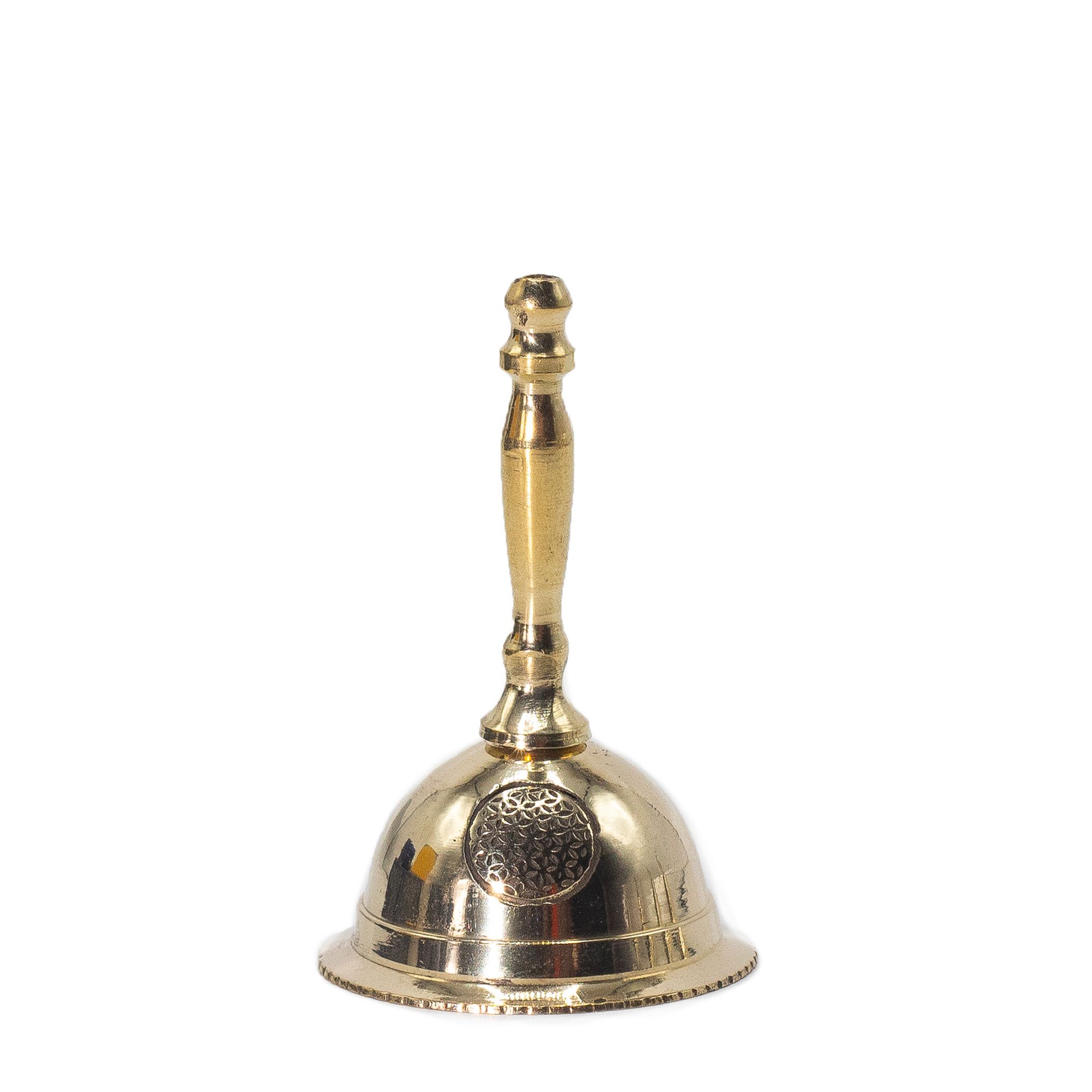 Lille Altar Brass Bell – Flower of Life - Billede 1