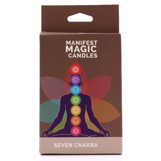 Seven Chakra Manifest Stearinlys (Pakke Med 7) - Billede 1