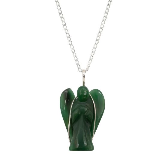 Ædelsten Skytsengel Vedhæng – Green Aventurine - Billede 5