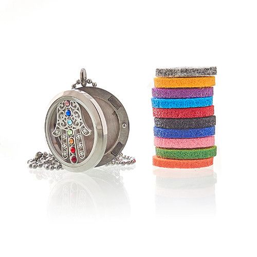 Aromaterapi Smykker Halskæde – Hamsa Chakra – 30mm - Billede 2