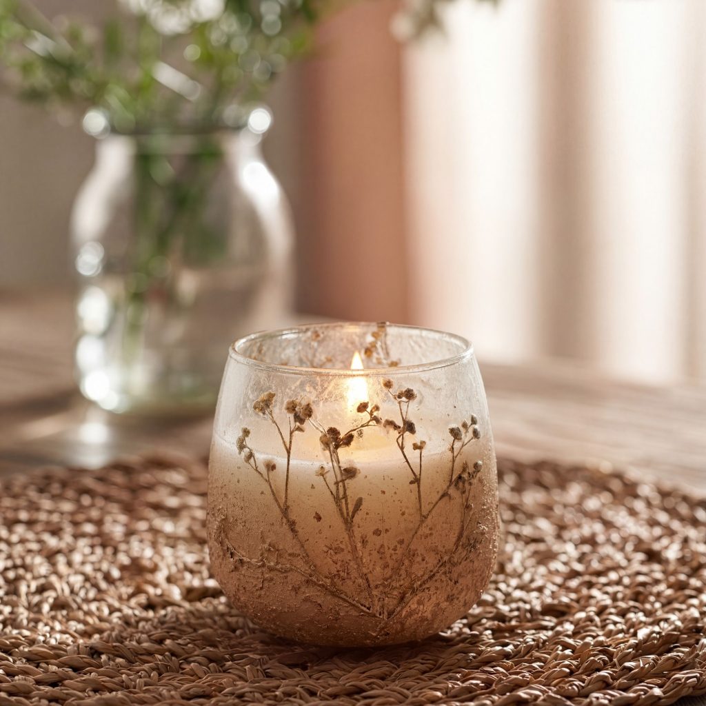 Lille Glasburk-Stearinlys – Wildlight Woods