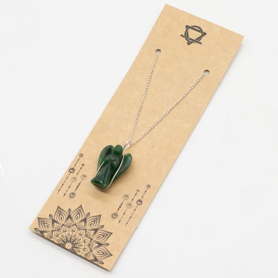 Ædelsten Skytsengel Vedhæng – Green Aventurine - Billede 4