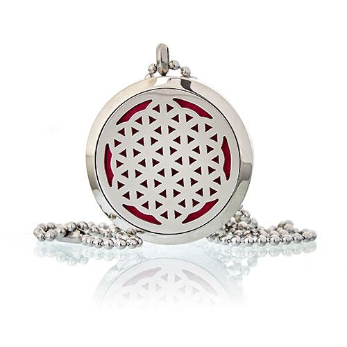 Aromaterapi Smykke Halskæde – Flower of Life 30mm - Billede 4
