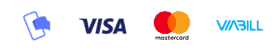 Man kan betale med VISA, Mastercard, Viabill og MobilePay her.